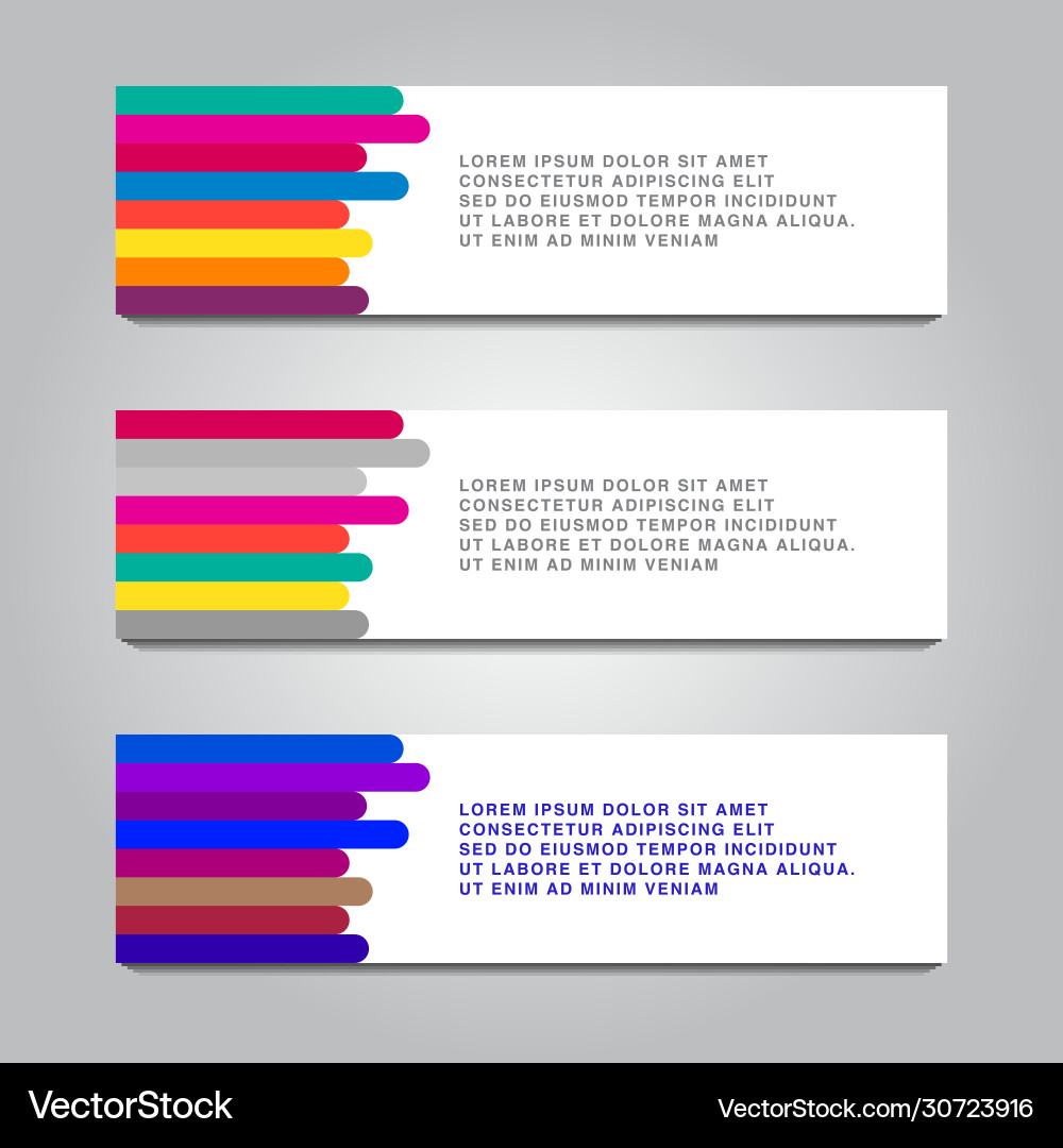 Abstract design web banner colorful gradient Abstract design web banner colorful gradient vector image