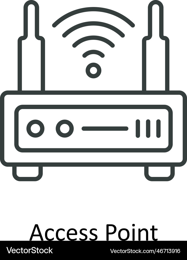 Access point outline icons simple stock vector image
