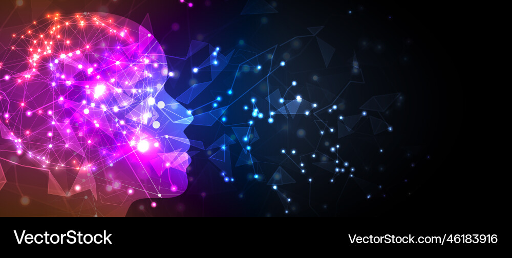 Artificial intelligence technology web background Artificial intelligence technology web background vector image