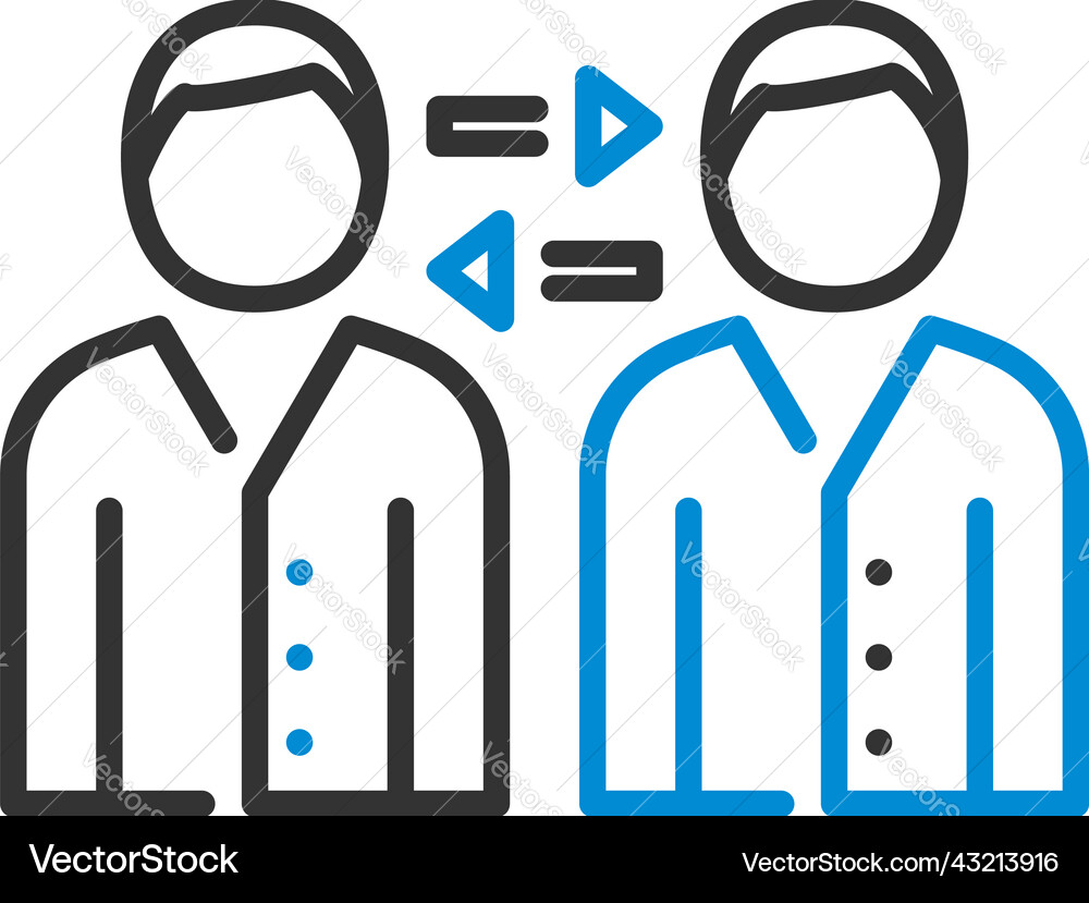 Corporate interaction icon vector image