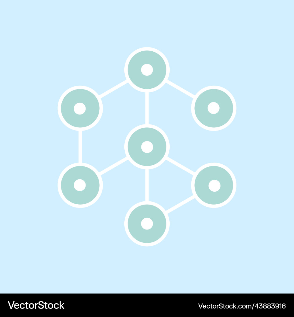 Decentralized icon blockchain technology vector image