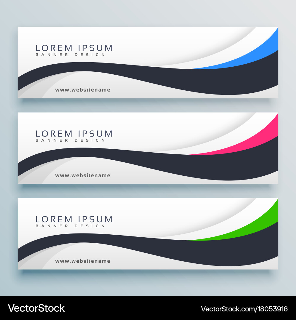 Dynamic Wave Header Banner vector image