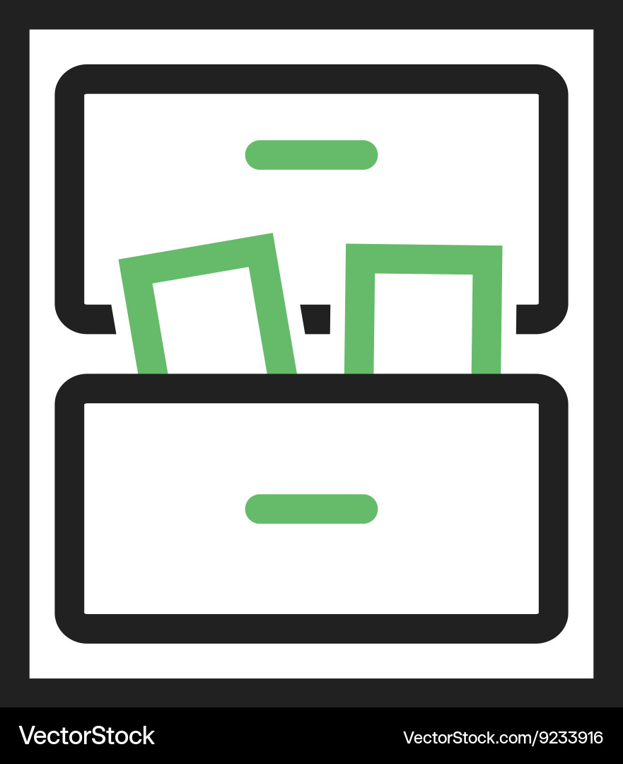 Files in drawer vector image