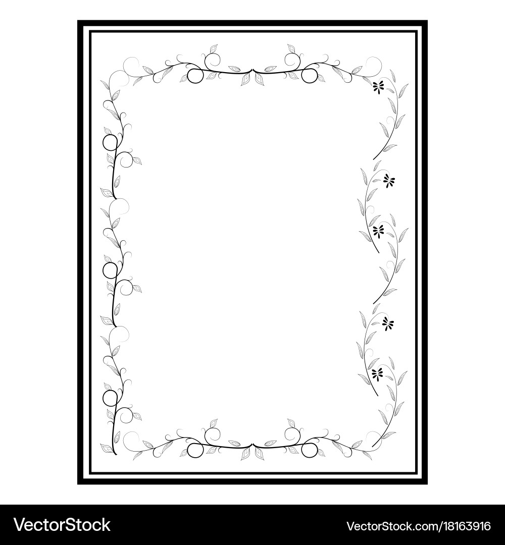 Frame of twig card Vector Image