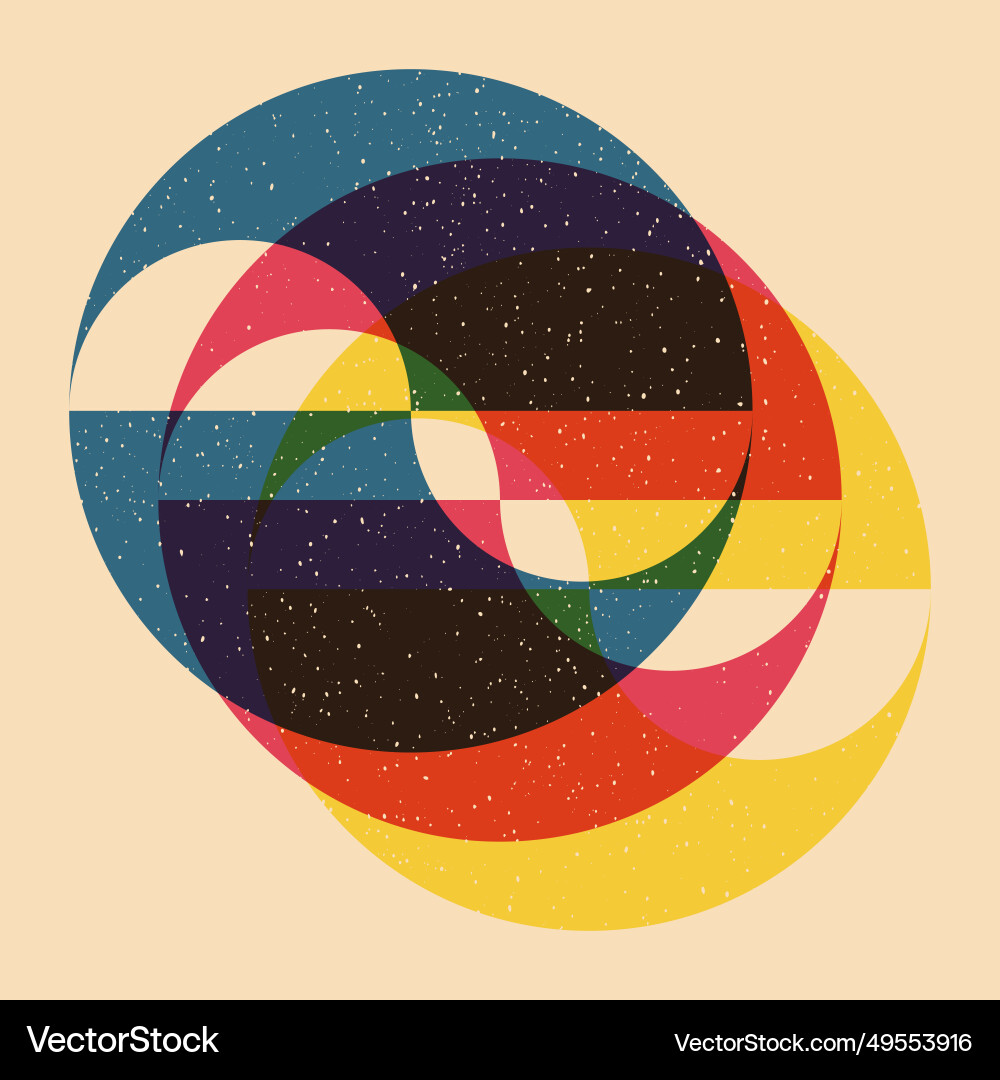 Geometric object with riso print effect Geometric object with riso print effect vector image