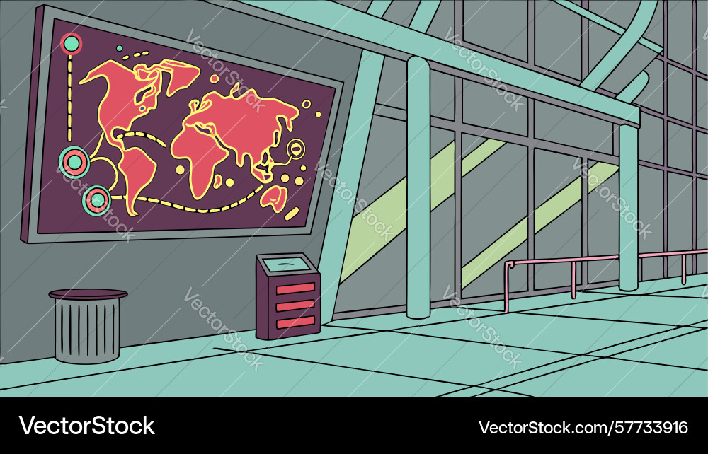 Global data visualization in a high-tech control Vector Image
