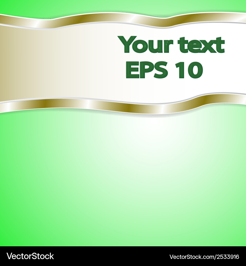 Graphic green background for text and message vector image