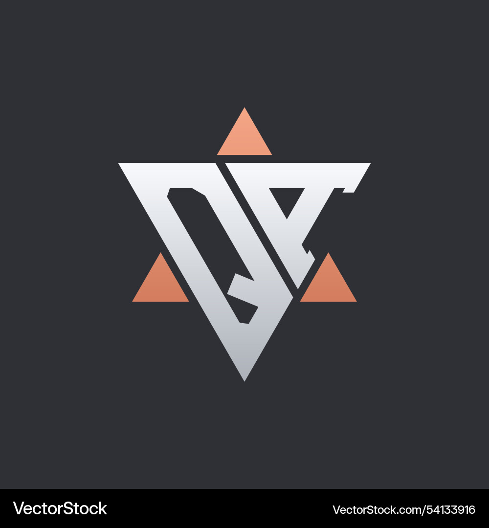 Modern qa letter logo design with geometric Modern qa letter logo design with geometric Vector Image