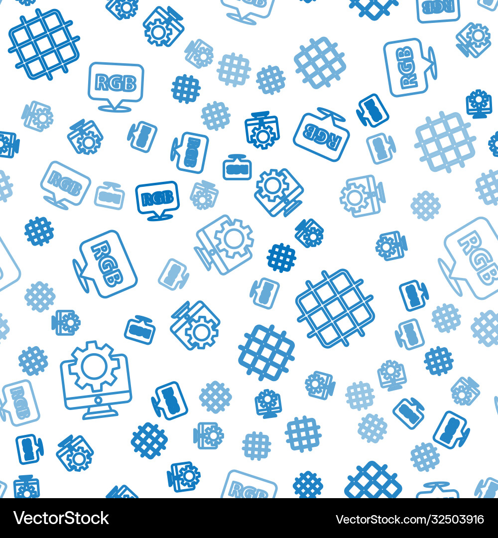 Set line computer monitor and gear grid graph Set line computer monitor and gear grid graph vector image