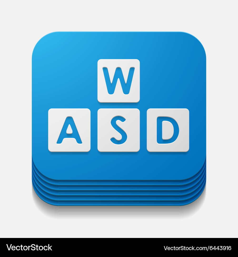 Square button keypad vector image