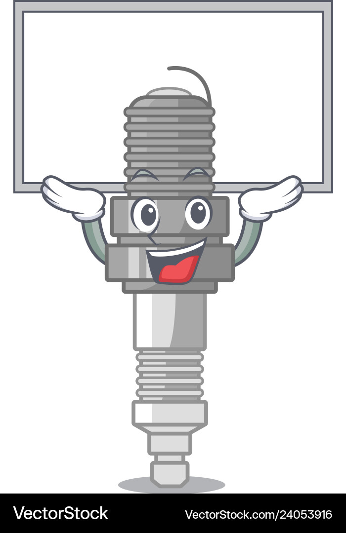Up board spark plug in the character shape Up board spark plug in the character shape vector image