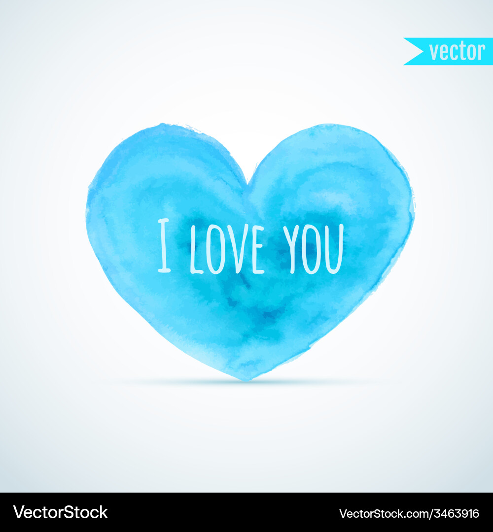 Watercolor heart for homosexual couples valentines Vector Image