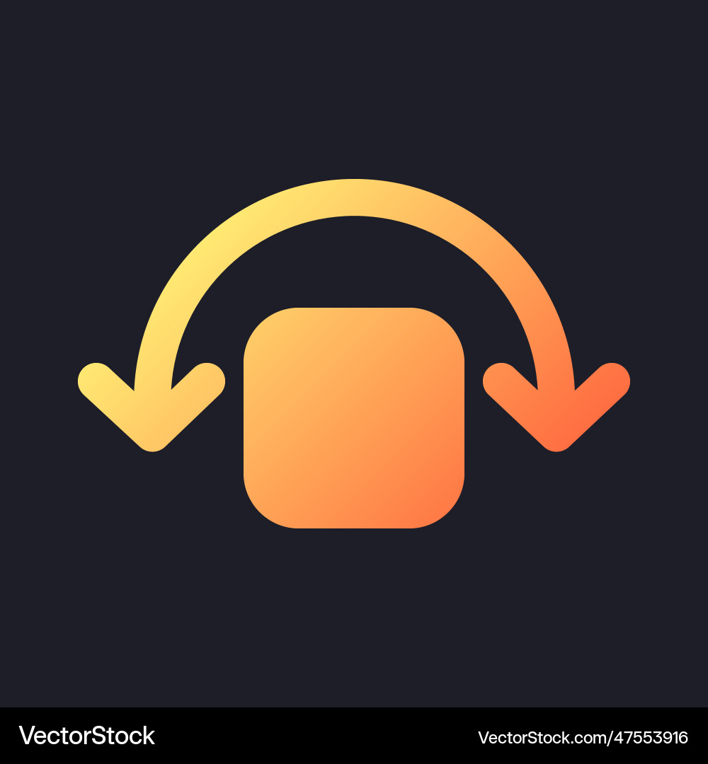 Wobble animation orange solid gradient ui icon Vector Image