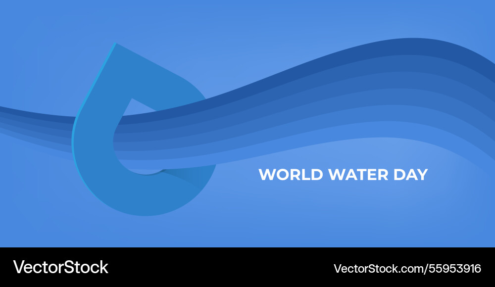World water day simple blue drop World water day simple blue drop vector image