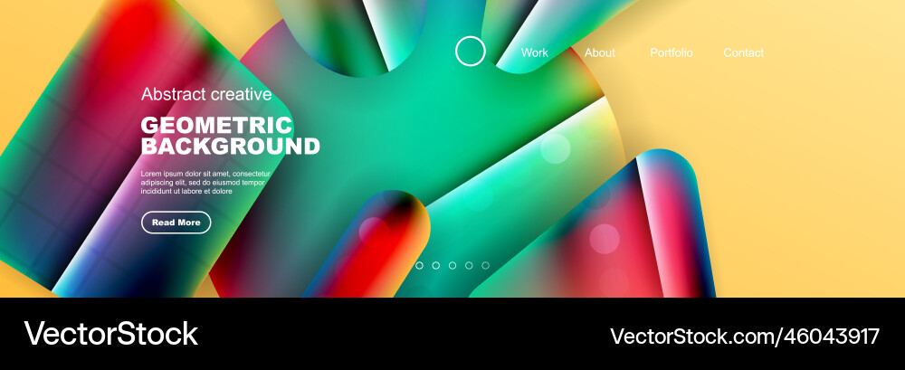 Abstract background for your landing page design Vector Image