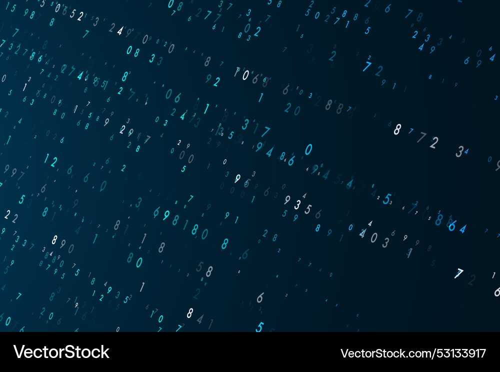 Abstract virtual digital stream Abstract virtual digital stream vector image