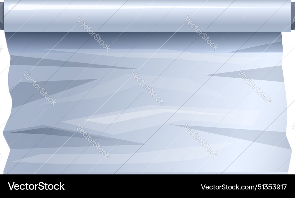 Blank crumpled poster mockup on white background Vector Image