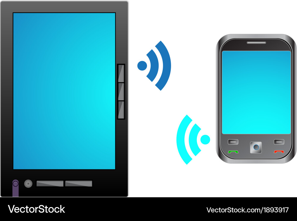 Bring your own device byod tablet with mobile vector image