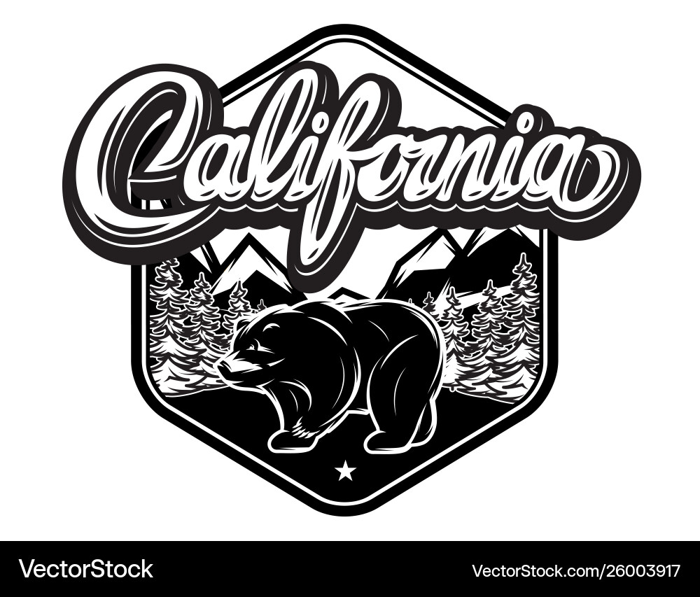 California Bear Lettering Graphic – Royalty-Free Vector | VectorStock, image size:1000x853