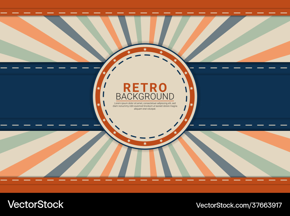 Classic colorful diagonal lines with circle retro Classic colorful diagonal lines with circle retro Vector Image