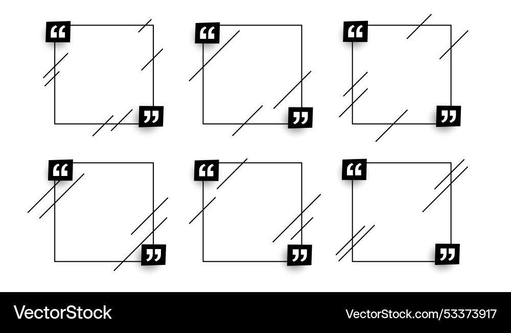 Collection of testimonial bubble frame template Vector Image