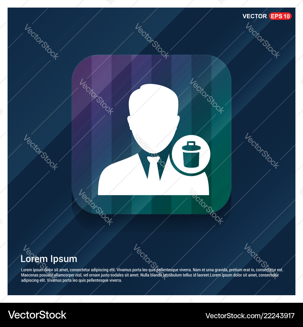 Delete user icon Vector Image