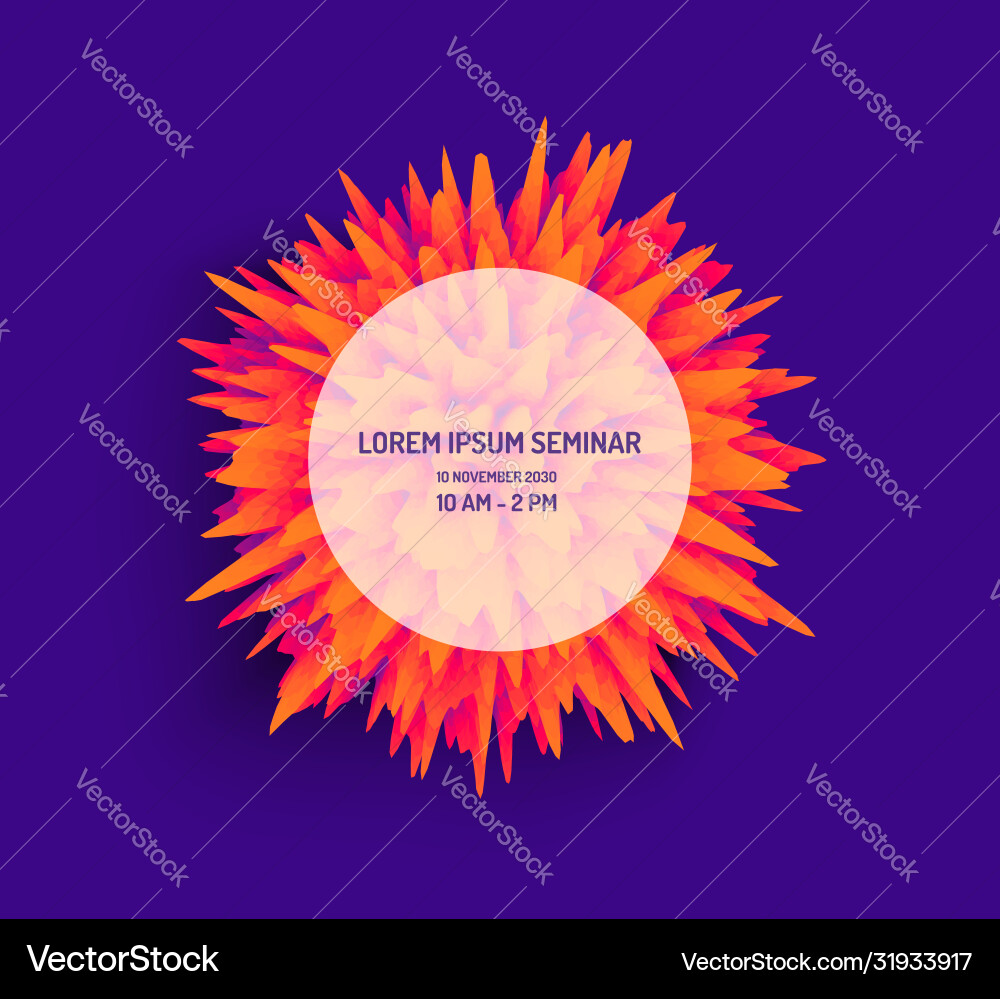 Exploding Prickly Ball Background vector image