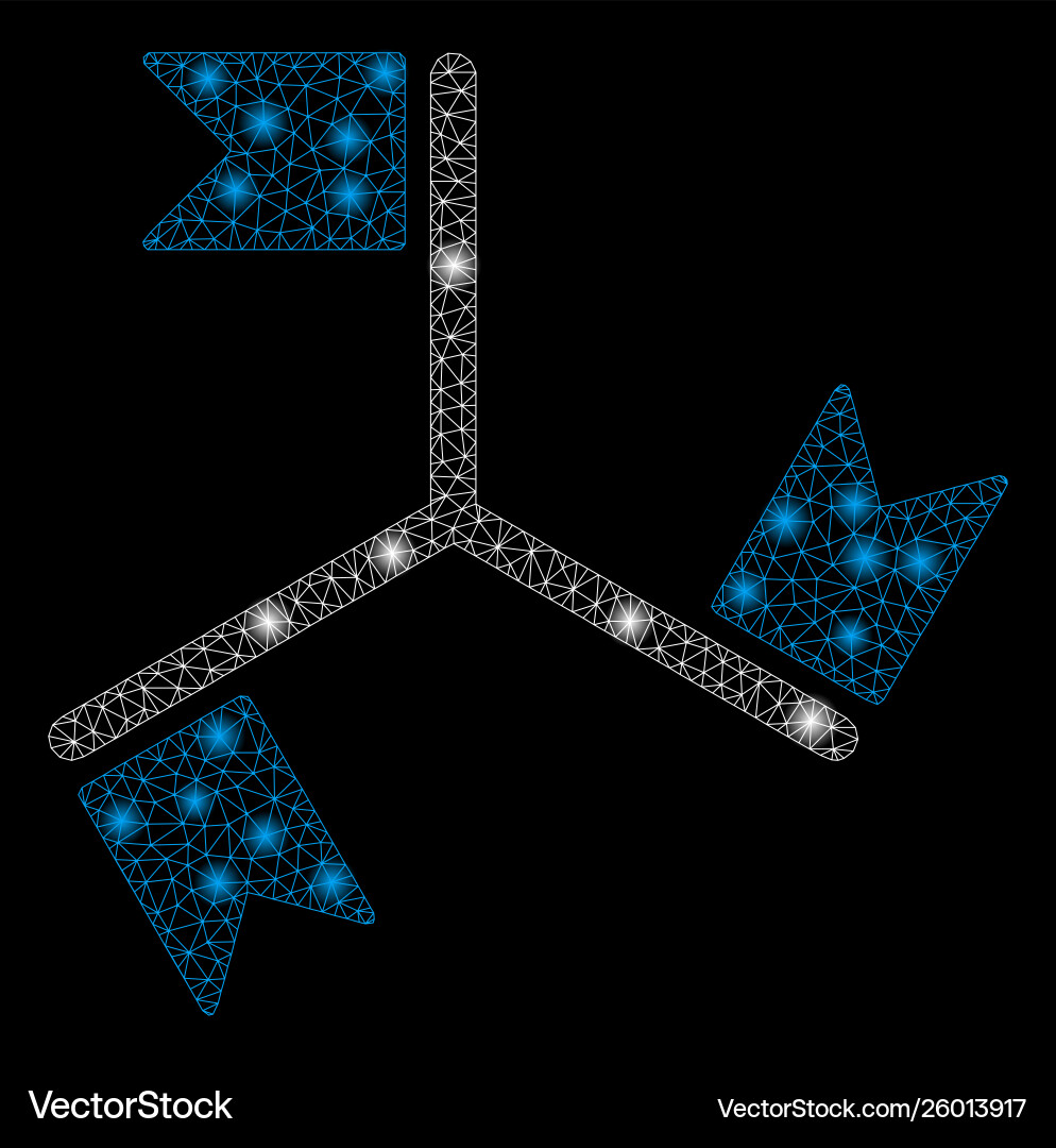 Flare mesh network flags with spots Flare mesh network flags with spots vector image