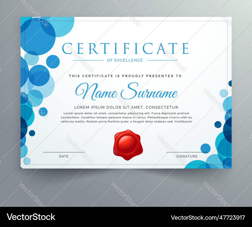 Gradient elegant certificate of appreciation vector image