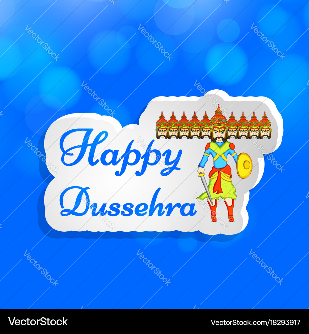 Hindu festival dussehra background Vector Image