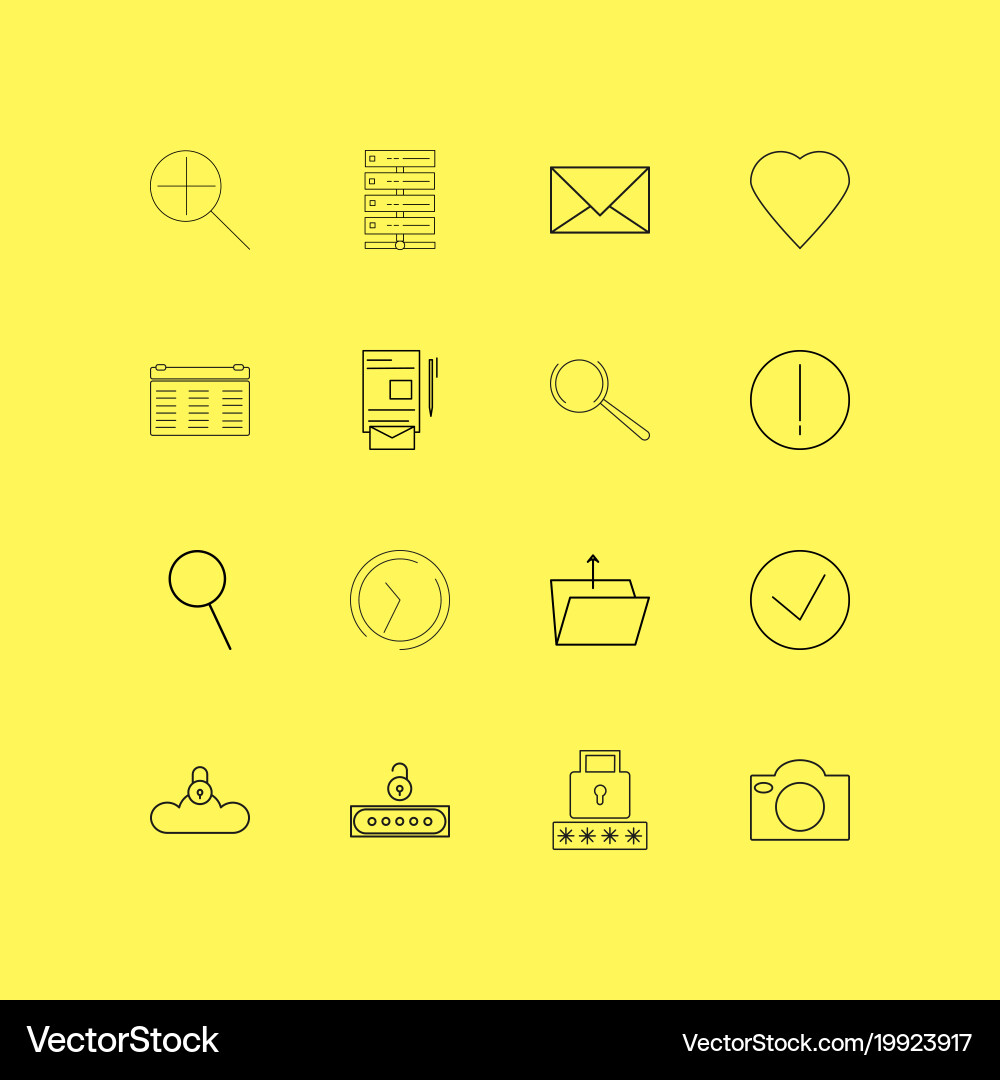 Internet of things linear icon set simple outline vector image