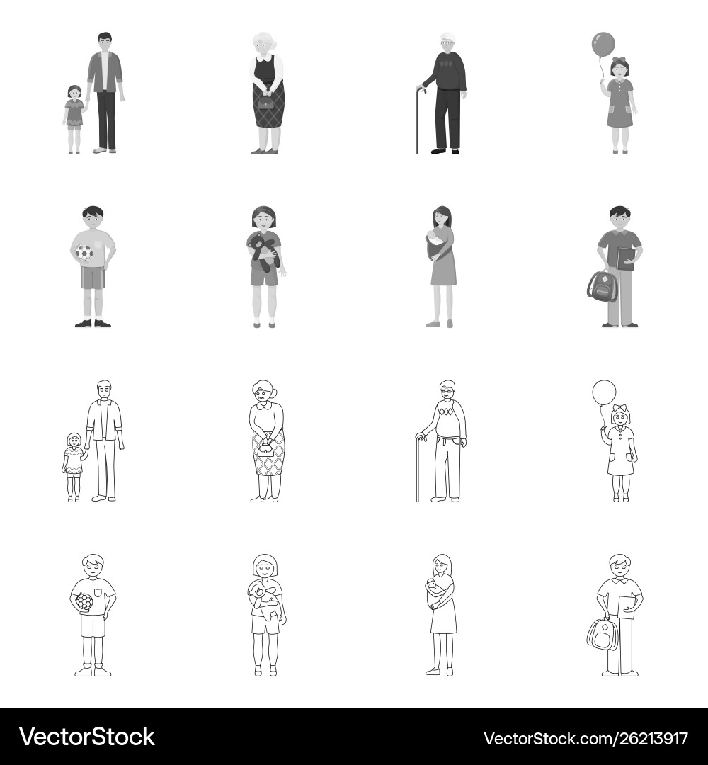 Isolated object character and avatar symbol Vector Image