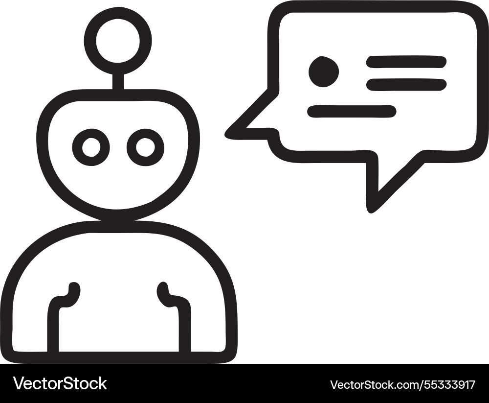 Mann mit ai-Technologie-Tools für Chatbot-Bild Mann mit ai-Technologie-Tools für Chatbot-Bild vektorbild