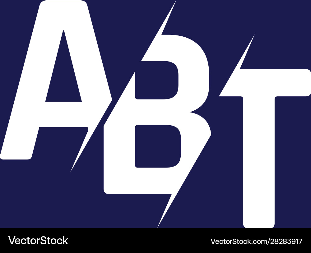 Monogram letters initial logo design abt Vector Image