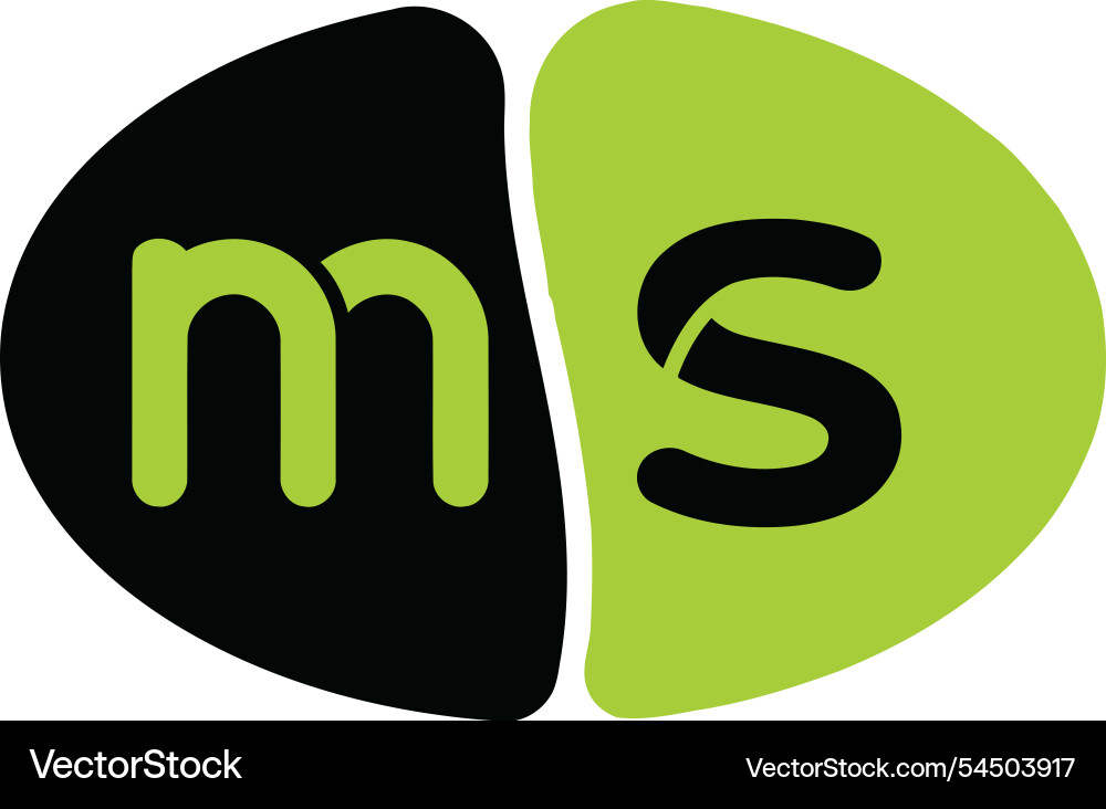 Ms brain logo Royalty Free Vector Image - VectorStock