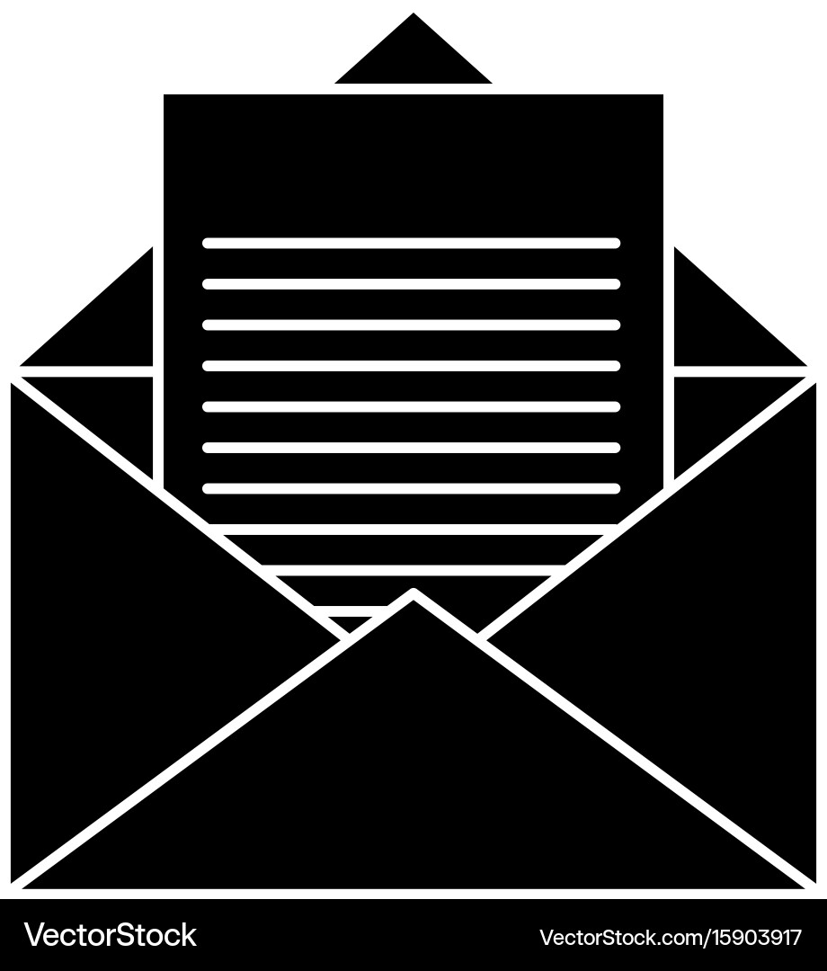 Open Envelope Icon vector image