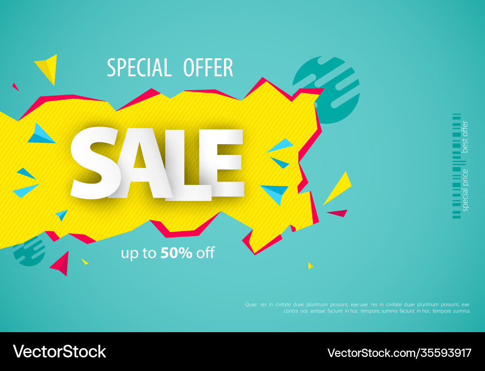 Sale banner template design for your business Sale banner template design for your business vector image