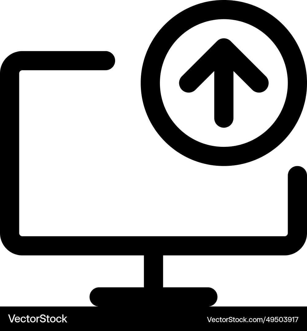 Sending data or files to the monitor Vector Image