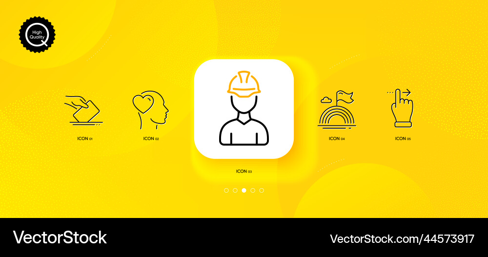 Touchscreen gesture lgbt and foreman minimal line Vector Image