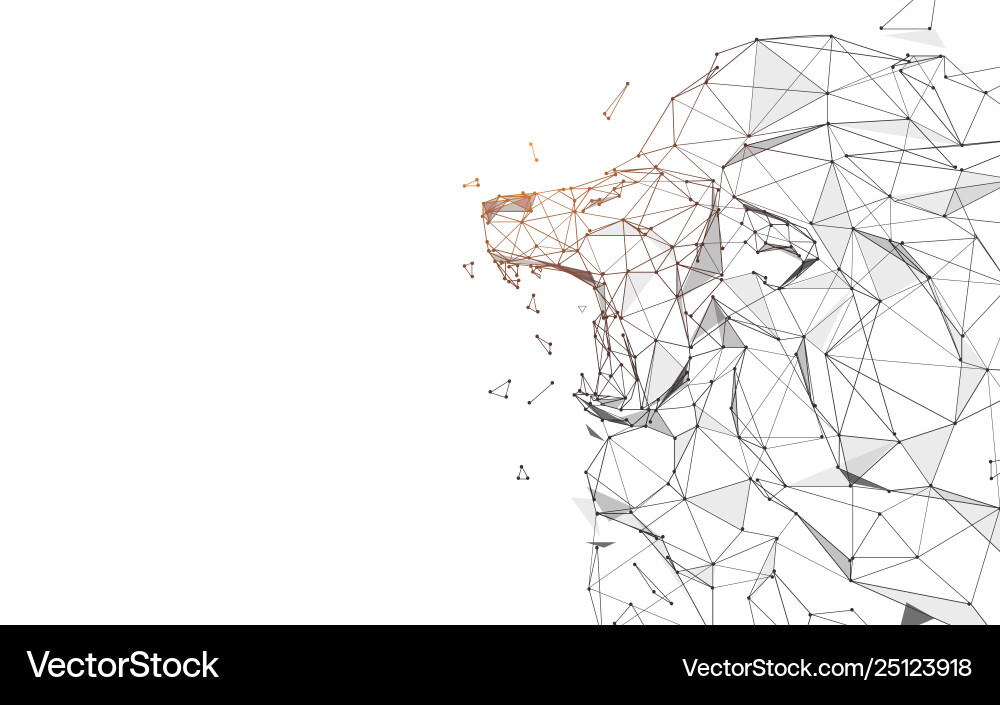 Abstract Lion Roar - Lines & Particles vector image