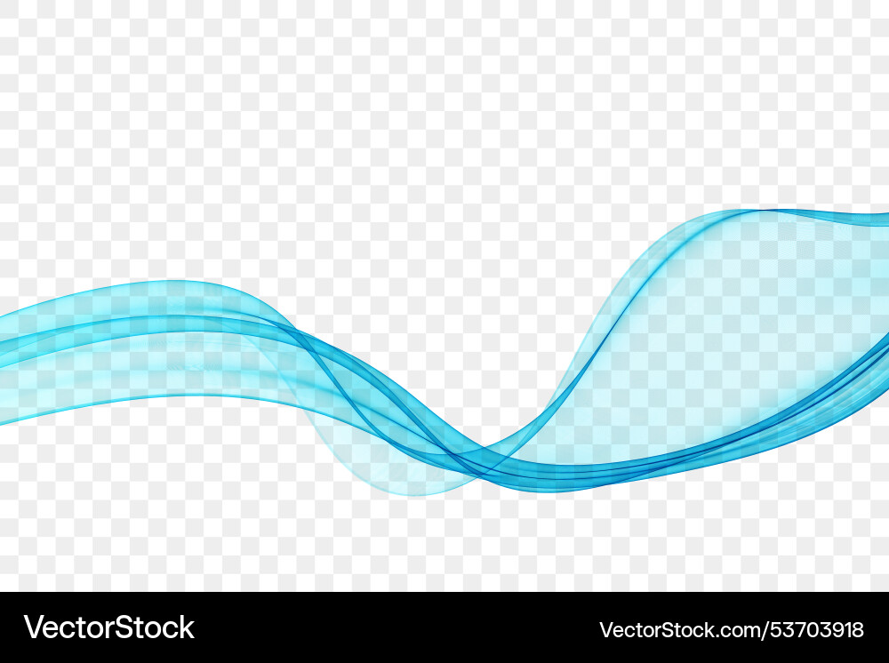 Blue abstract transparent wave design element Blue abstract transparent wave design element vector image