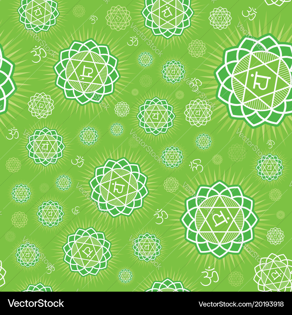 Chakra Anahata Repeat Pattern vector image