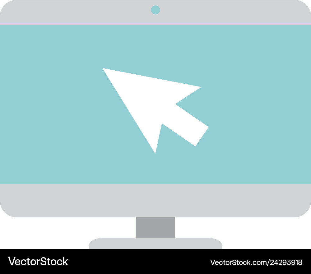 Computer desktop with arrow mouse Computer desktop with arrow mouse vector image