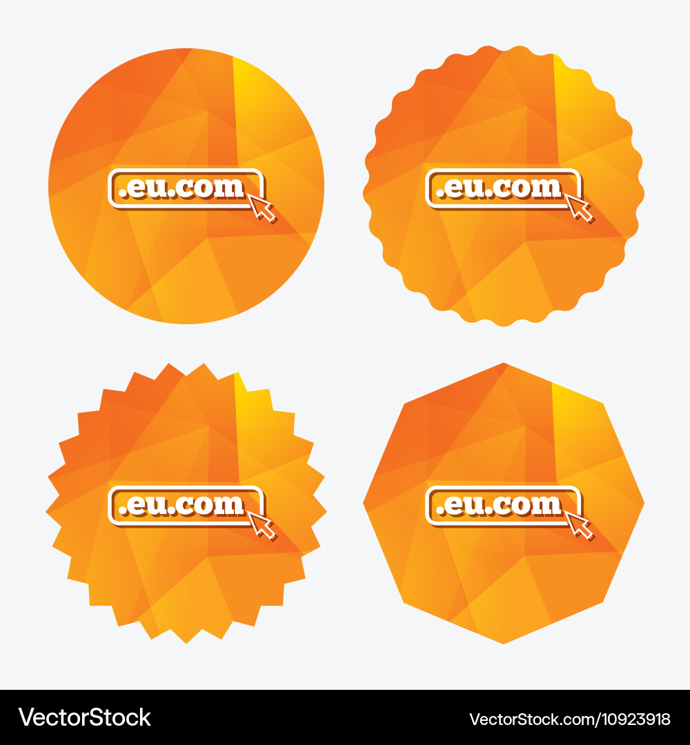 Domain eucom sign icon internet subdomain vector image