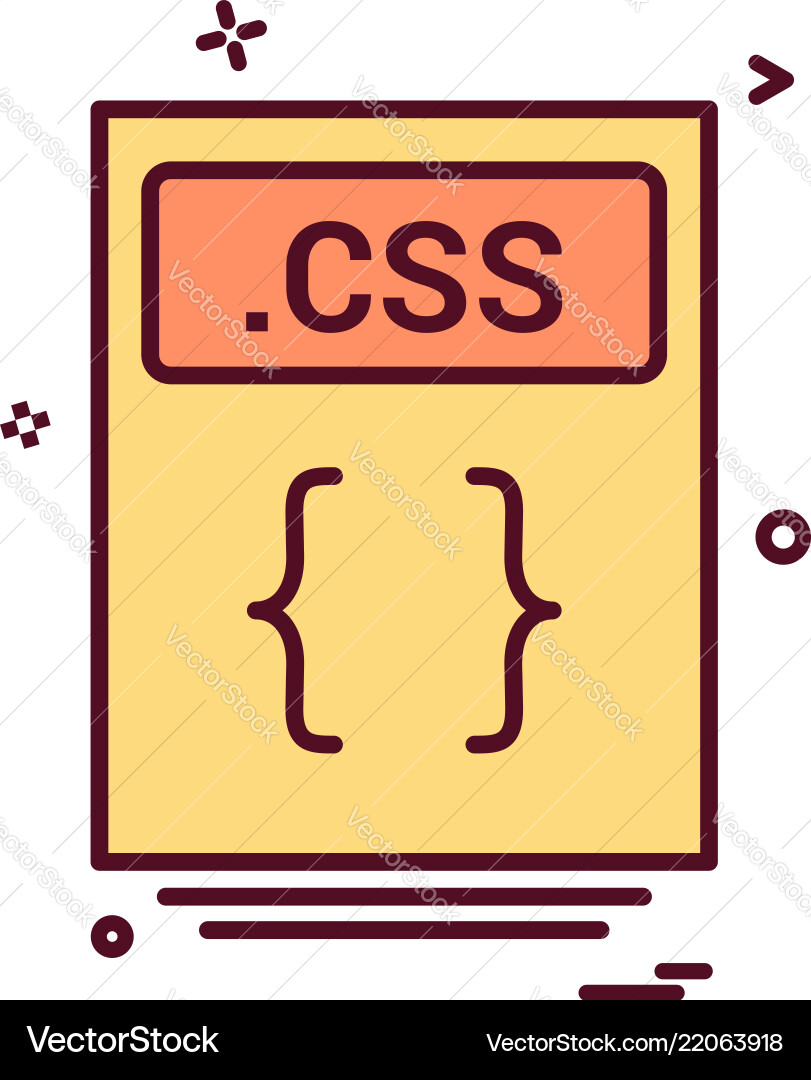 File files css icon design File files css icon design vector image