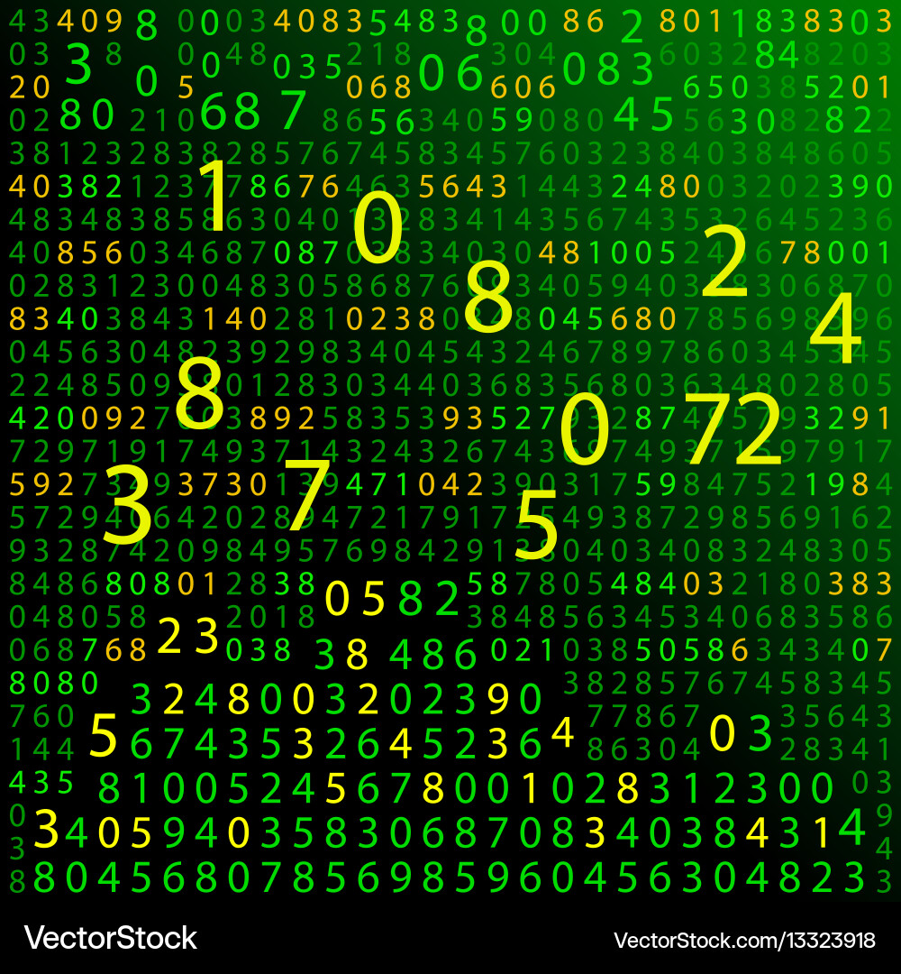 Green binary computer code repeating Vector Image