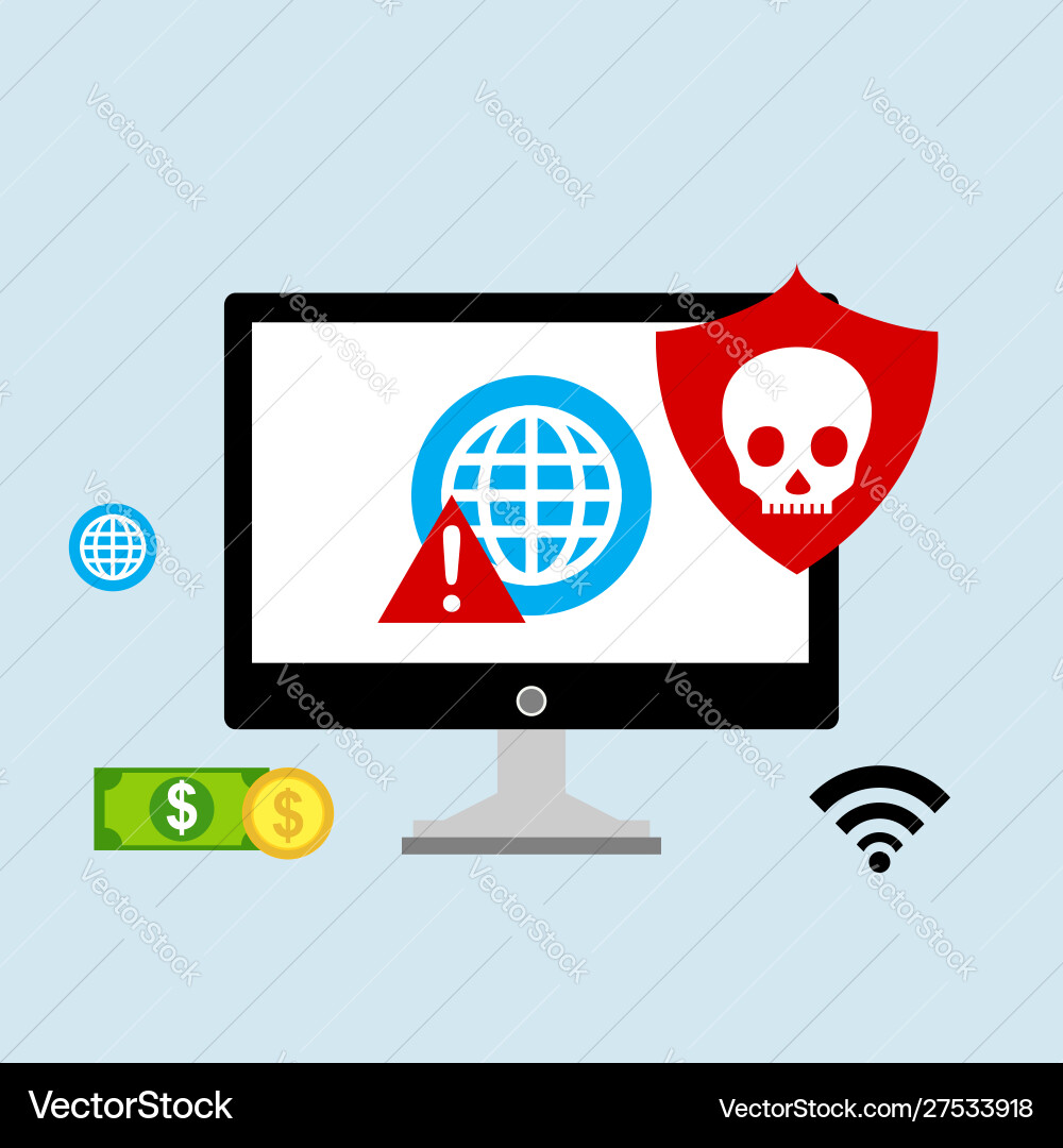 Hacker Aktivität Computeralert Benachrichtigung Hacker Aktivität Computeralert Benachrichtigung vektorbild