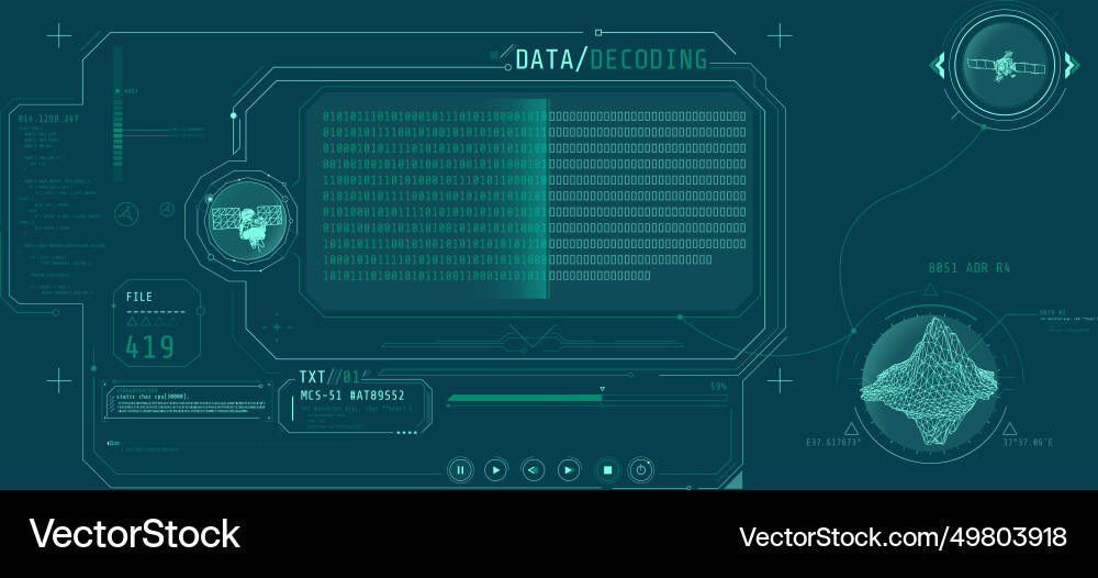 Interface for decoding object data received from vector image