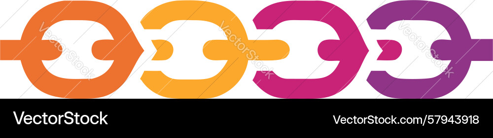 Interlocking Circular Loops Vector Image