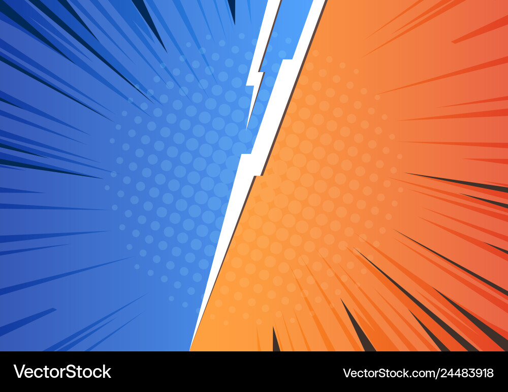 Lightning vs. Arrow Pop Art Background Vector Image